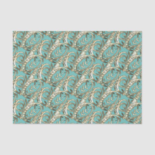 ヴィンテージ華美金ゴールドモノグラムGティッシュペーパー 薄葉紙 (正面)