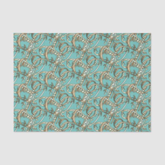 ヴィンテージ華美金ゴールドモノグラムLティッシュペーパー 薄葉紙 (正面)