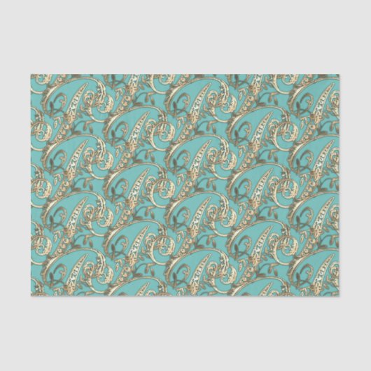 ヴィンテージ華美金ゴールドモノグラムPティッシュペーパー 薄葉紙 (正面)