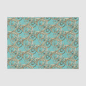 ヴィンテージ華美金ゴールドモノグラムQティッシュペーパー 薄葉紙 (正面)