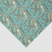 ヴィンテージ華美金ゴールドモノグラムUティッシュペーパー 薄葉紙 (詳細)