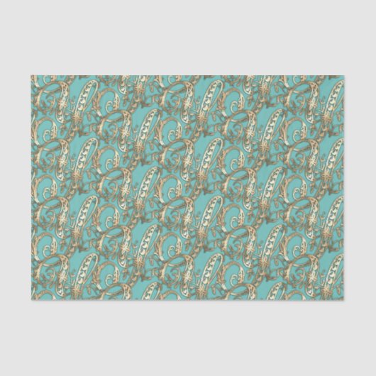 ヴィンテージ華美金ゴールドモノグラムYティッシュペーパー 薄葉紙 (正面)