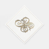 ヴィンテージ華美金ゴールドX スタンダードランチョンナプキン (角)