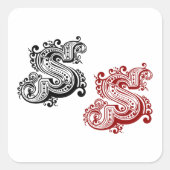 ヴィンテージ華美Sモノグラム スクエアシール (正面)