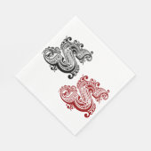 ヴィンテージ華美Sモノグラム スタンダードランチョンナプキン (角)