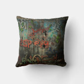 ヴィンテージ落書き化粧枕 クッション (裏面)