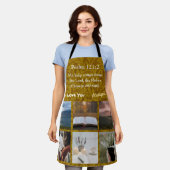 ヴィンテージ葉のキリシタンの贈り物 エプロン (着用した状態)