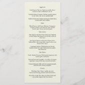 ヴィンテージ葉のモチーフ メニュー (裏面)