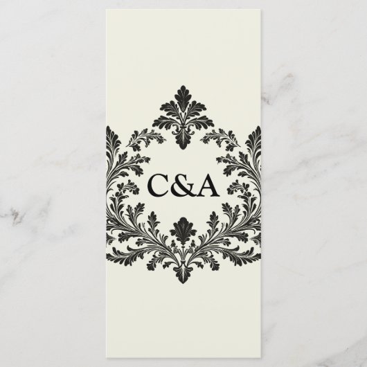 ヴィンテージ葉のモチーフ メニュー (正面)