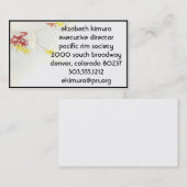 ヴィンテージ葉アジアスタイル名刺 名刺 (正面/裏面)