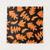 ヴィンテージ葉エキゾチック植物パターン タペストリー (正面(横))