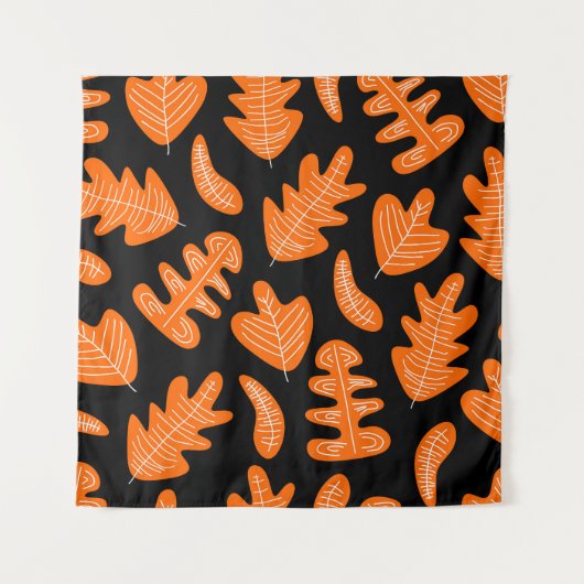 ヴィンテージ葉エキゾチック植物パターン タペストリー (正面)