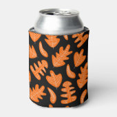 ヴィンテージ葉エキゾチック植物パターン 缶クーラー (缶正面)