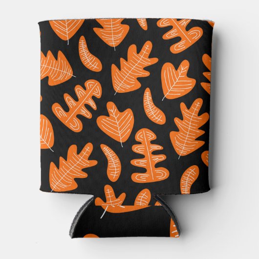 ヴィンテージ葉エキゾチック植物パターン 缶クーラー (正面)