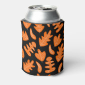 ヴィンテージ葉エキゾチック植物パターン 缶クーラー (缶裏面)