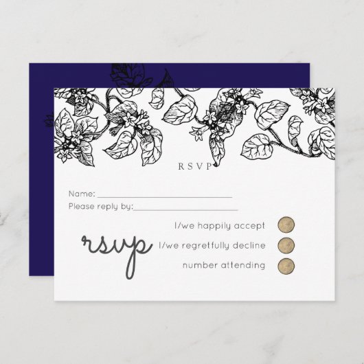 ヴィンテージ葉ガーデンクラシックズバジェット結婚ズ インビテーションポストカード (正面/裏面)