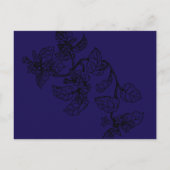 ヴィンテージ葉ガーデンクラシックズバジェット結婚ズ インビテーションポストカード (裏面)