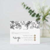 ヴィンテージ葉ガーデンクラシックズバジェット結婚ズ インビテーションポストカード (スタンド正面)