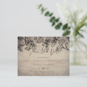 ヴィンテージ葉ガーデンクラシックズバジェット結婚ズ ポストカード (スタンド正面)