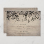 ヴィンテージ葉ガーデンクラシックズバジェット結婚ズ ポストカード (正面/裏面)