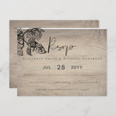 ヴィンテージ葉ガーデンクラシックズバジェット結婚ズ ポストカード (正面/裏面)