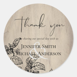 ヴィンテージ葉ガーデンクラシックズバジェット結婚ズ ラウンドシール