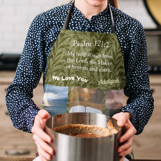 ヴィンテージ葉クリスチャンへの贈り物グリーン エプロン