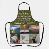 ヴィンテージ葉クリスチャンへの贈り物グリーン エプロン (正面)