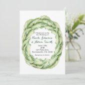 ヴィンテージ葉ストロピカルシック結婚式招待状 招待状 (スタンド正面)