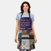 ヴィンテージ葉ス・ヴァイオレット女性用クリスチャン・ギフト エプロン (着用した状態)