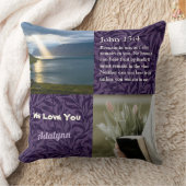 ヴィンテージ葉ス・ヴァイオレット女性用クリスチャン・ギフト クッション (ブランケット)