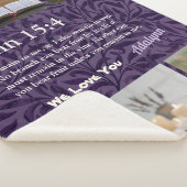 ヴィンテージ葉ス・ヴァイオレット女性用クリスチャン・ギフト シェルパブランケット (3/4)