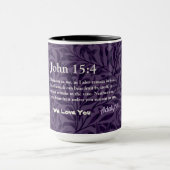 ヴィンテージ葉ス・ヴァイオレット女性用クリスチャン・ギフト マグカップ (中央)