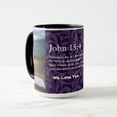 ヴィンテージ葉ス・ヴァイオレット女性用クリスチャン・ギフト マグカップ (正面左)