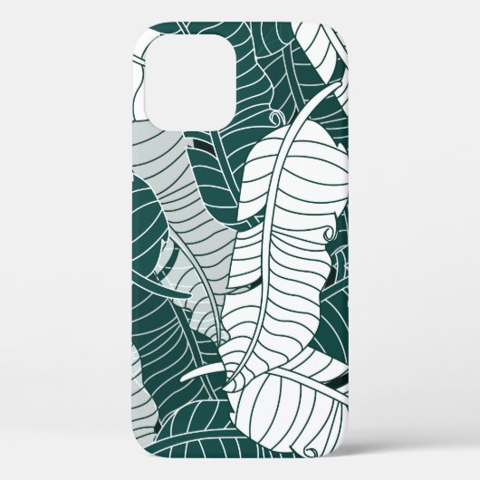 ヴィンテージ葉パターン背景 Case-Mate iPhoneケース (裏面)