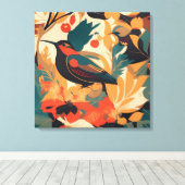 ヴィンテージ葉フローラ#2 キャンバスプリント (インサイチュ (ウッドフロア))