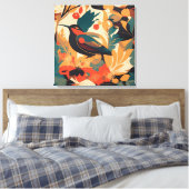 ヴィンテージ葉フローラ#2 キャンバスプリント (インサイチュ (寝室))