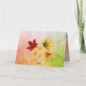 ヴィンテージ葉メジ – 感謝祭の招待 カード (裏面)