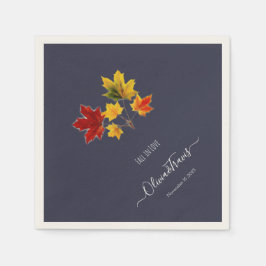 ヴィンテージ葉メープル – 愛の秋 スタンダードカクテルナプキン