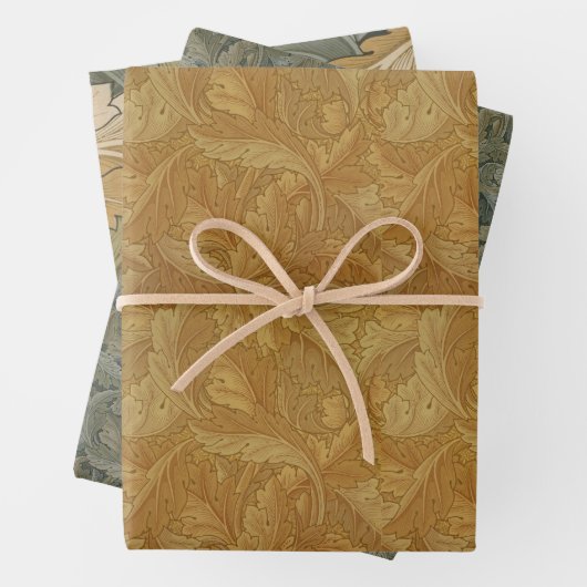 ヴィンテージ葉モリス模様アカンサス葉のWr ラッピングペーパーシート (インサイチュ)