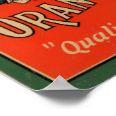 ヴィンテージ葉巻の広告：オレンジ色の花 ポスター (角)