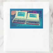 ヴィンテージ葉巻男の赤ちゃん発表 長方形シール (バッグ)