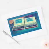 ヴィンテージ葉巻男の赤ちゃん発表 長方形シール (封筒)