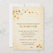 ヴィンテージ葉感謝祭パーティの招待状 招待状 (正面)
