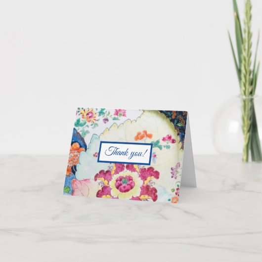 ヴィンテージ葉折りサンキューカード サンキューカード (正面)