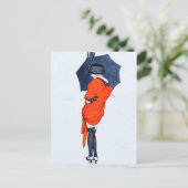 ヴィンテージ葉書付き女の子 ポストカード (スタンド正面)