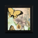 ヴィンテージ葉書 ギフトボックス<br><div class="desc">ラベンダーの花とカラフル蝶を使用したヴィンテージポストカードのプリントは、Vision Studioによって作成された。どの素晴らし壁にも素晴らしい作品。今日注文しろ！</div>