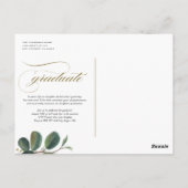 ヴィンテージ葉植物写真卒業 ポストカード (裏面)