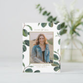 ヴィンテージ葉植物写真卒業 ポストカード (スタンド正面)