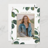 ヴィンテージ葉植物写真卒業 ポストカード (正面/裏面)